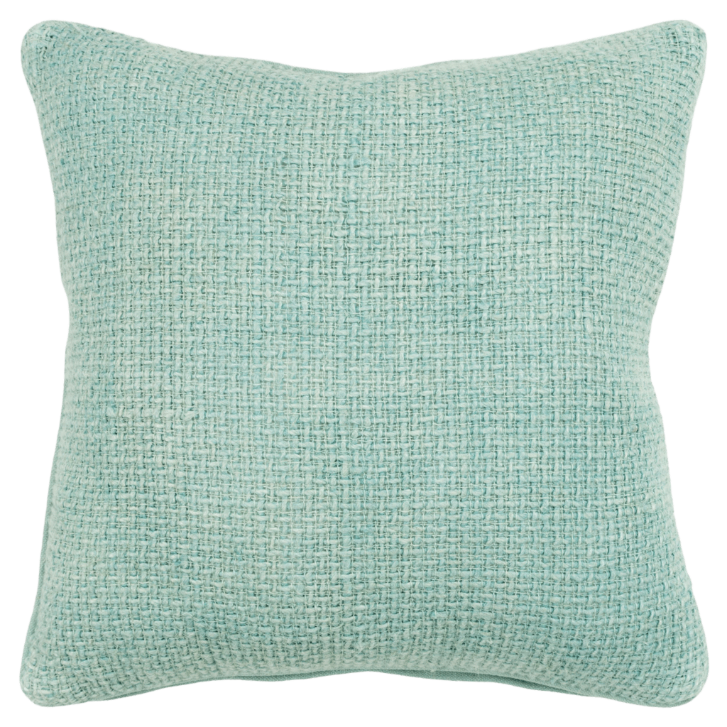 Mint cotton weave throw pillow 20"