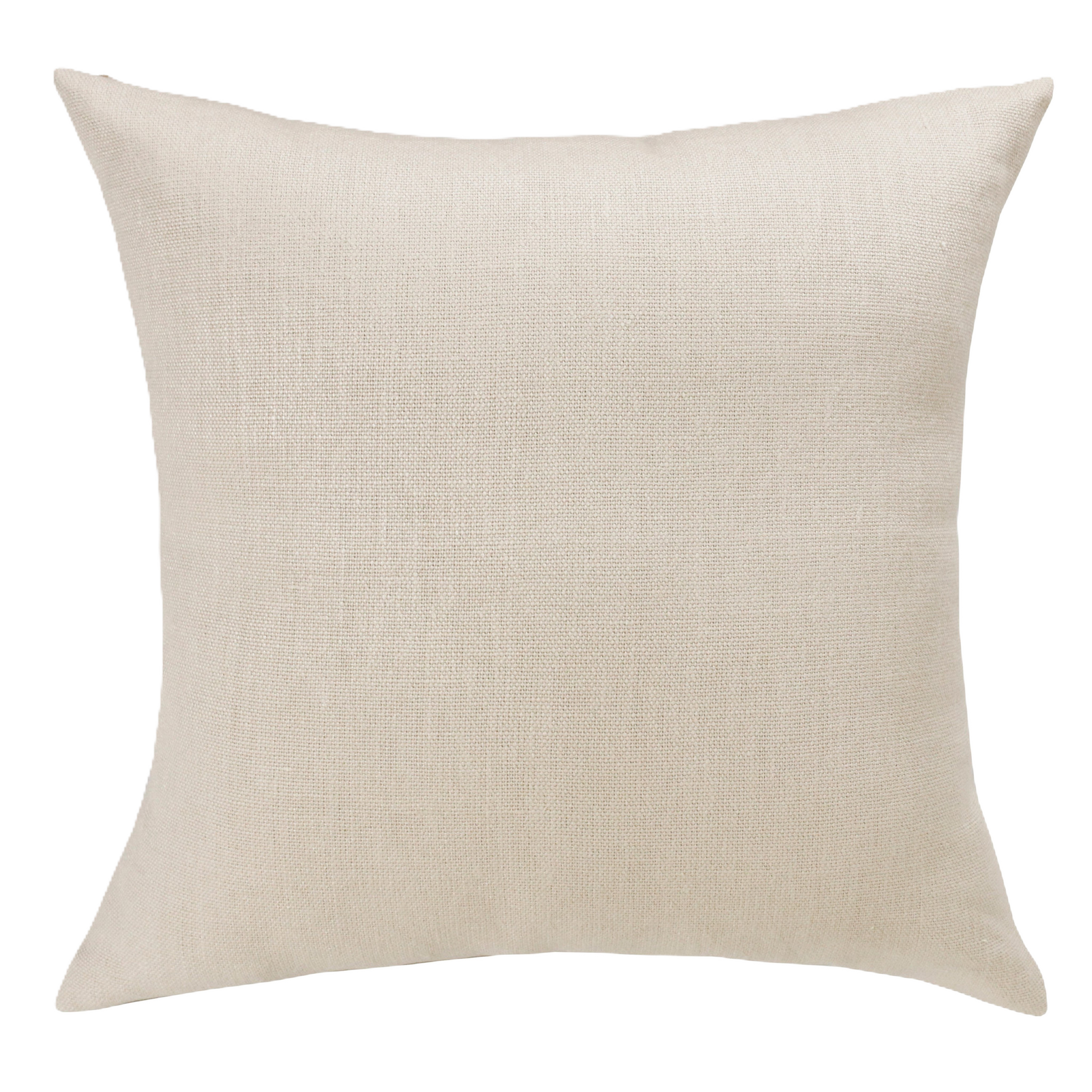 cream linen throw pillow 20"