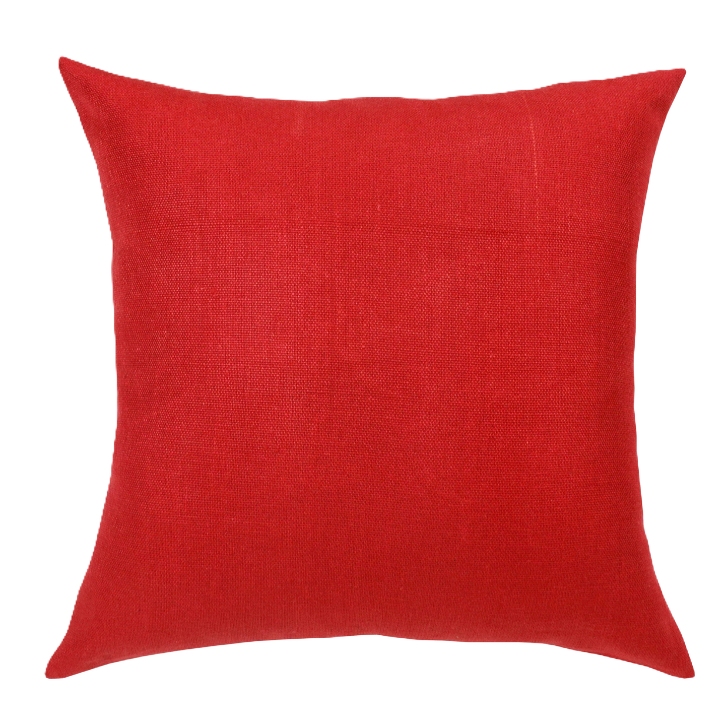 red linen throw pillow 20"