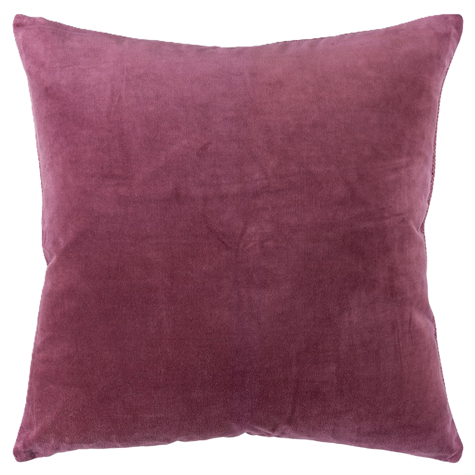 solid berry reversible throw pillow 22"