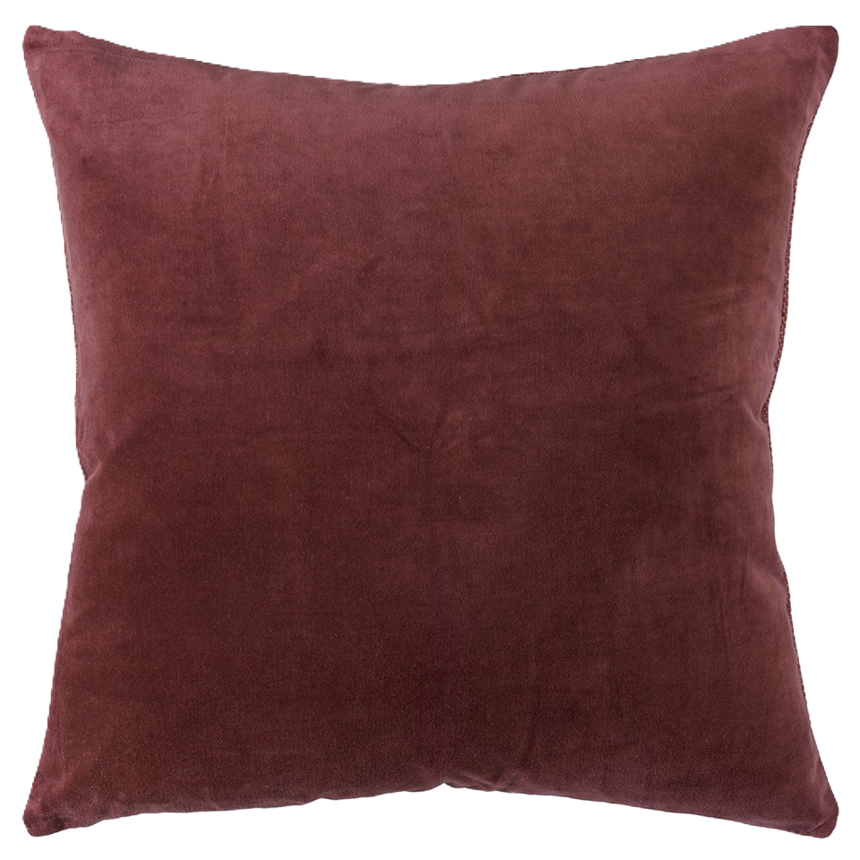 solid rust reversible cotton throw pillow 22"