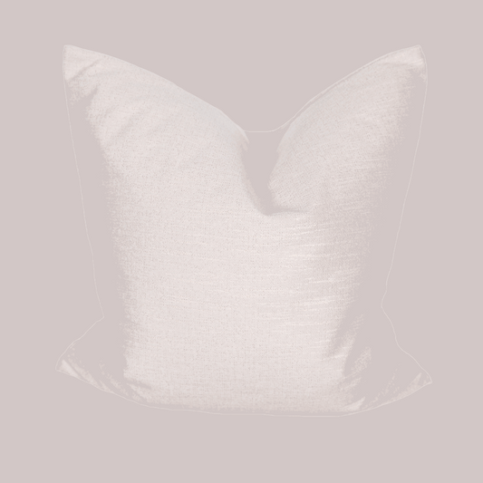 Beige polyester throw pillow 22"