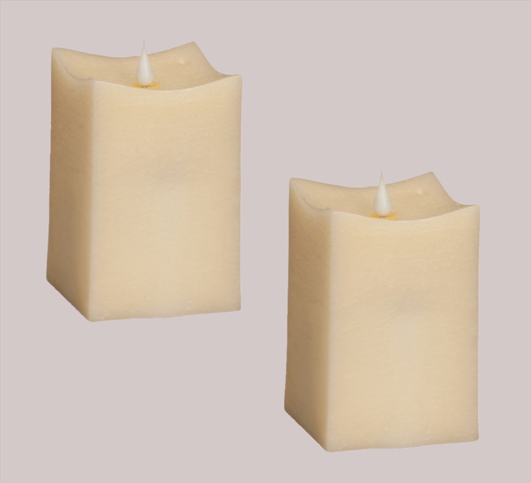 Square LED flameless candles 6" tall