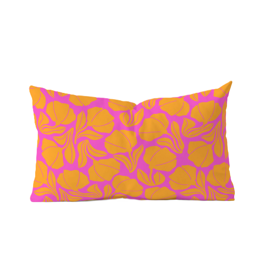 Maritza Lisa Boho Blooms Yellow Throw Pillow