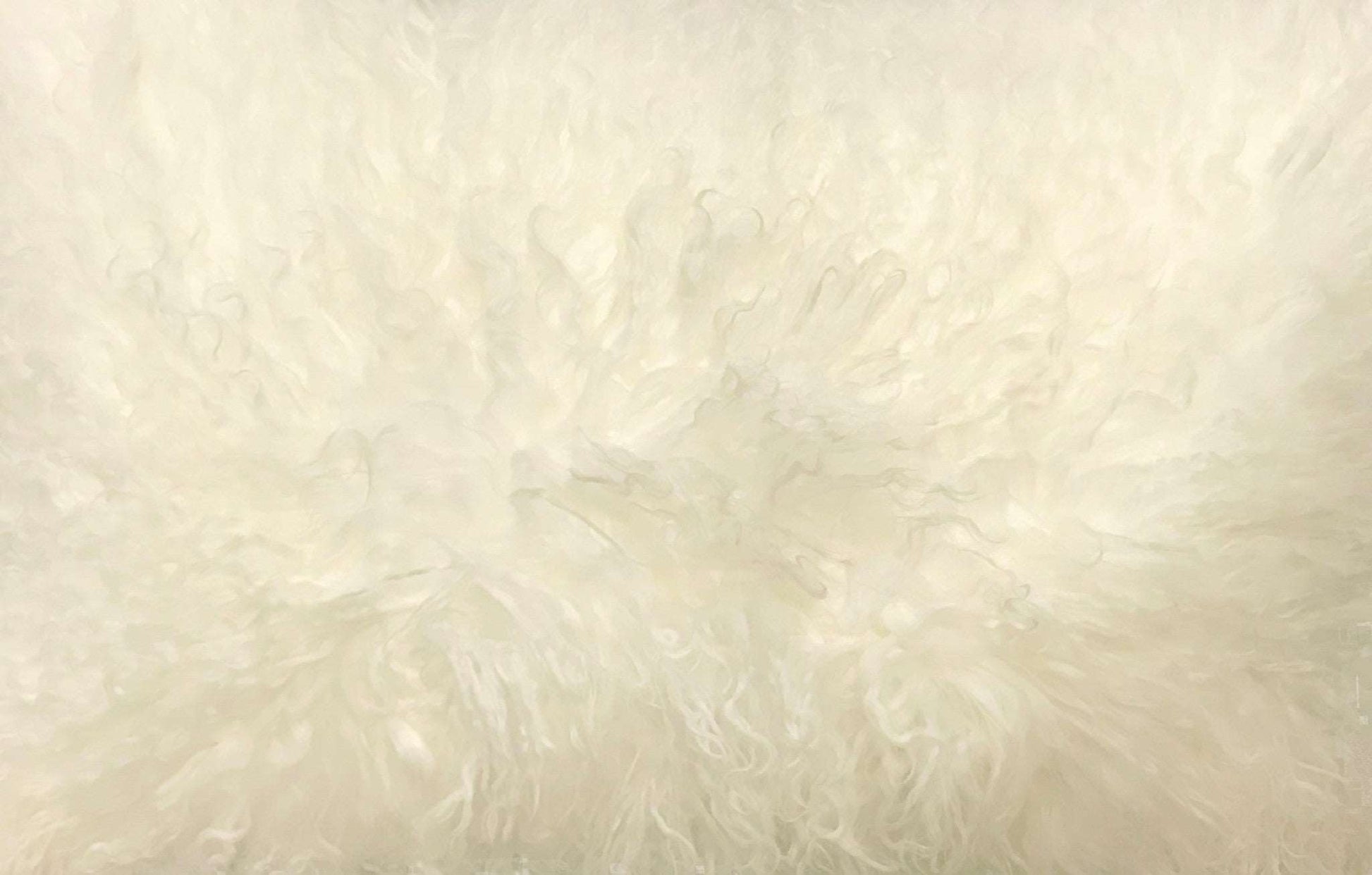 White Lamb Fur Throw Pillow Closeup