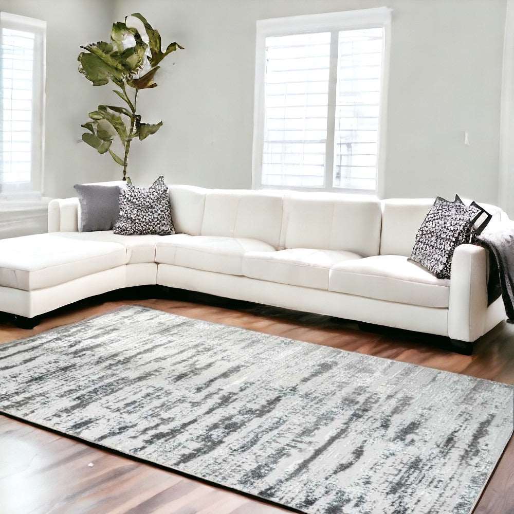 silver Woven  Area Rug  10'x13'